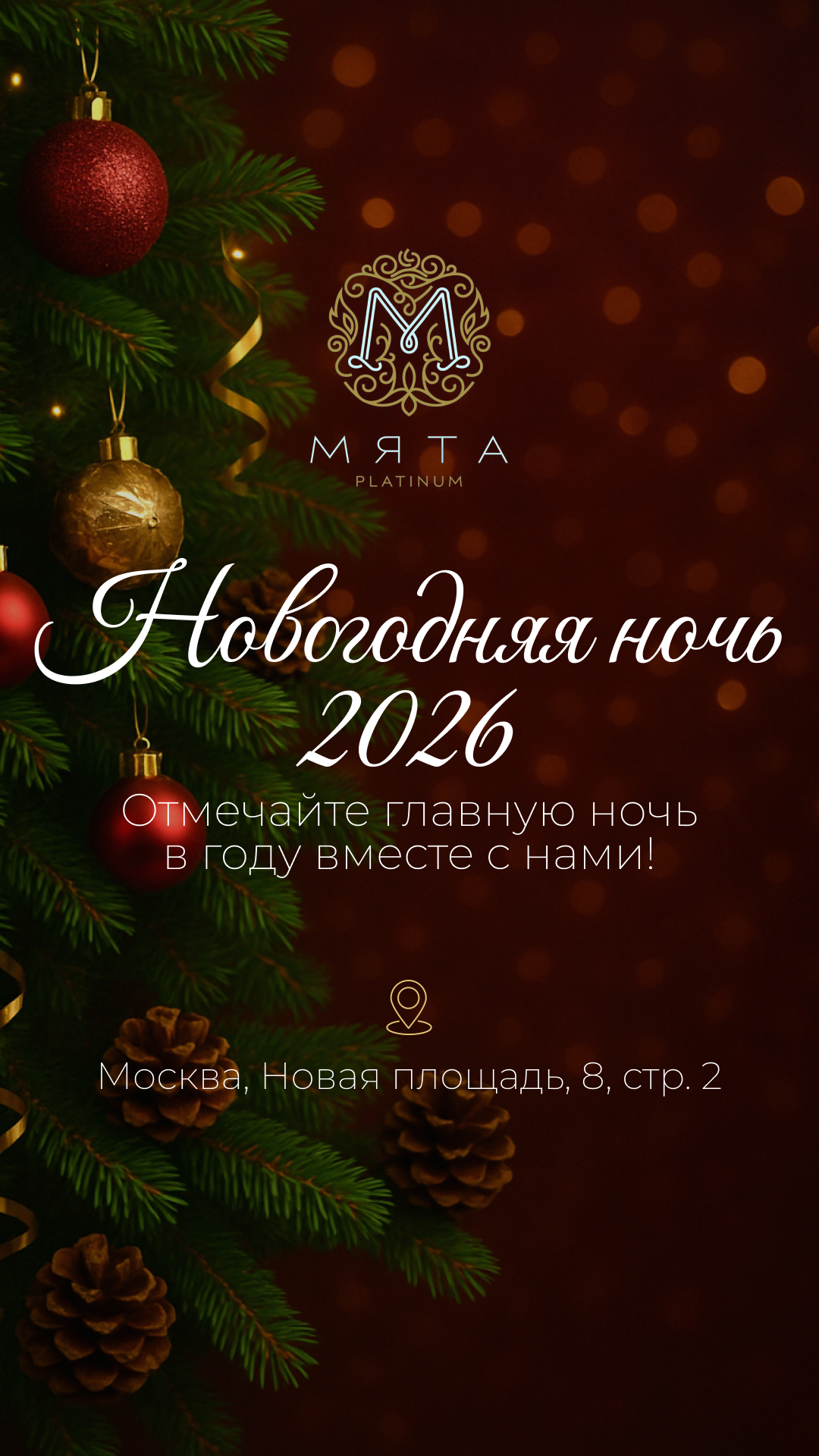 Новогодняя ночь 2026 в Мята Platinum | Лубянка